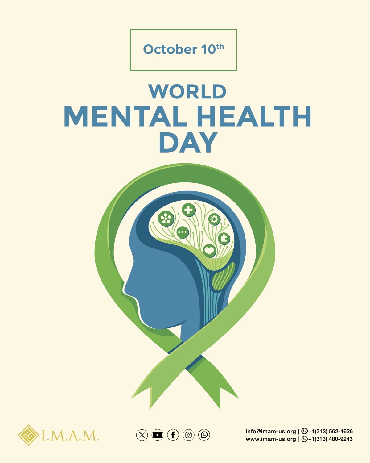 World Mental Health Day – October 10- Tranquility through Faith, Human Dignity, and Social Responsibility